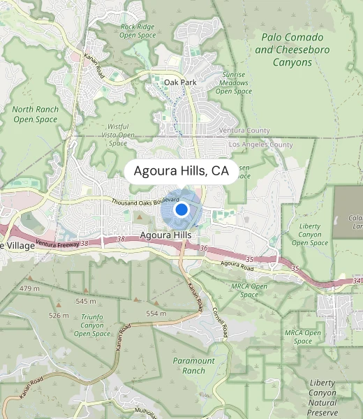 Map of Agoura Hills, CA