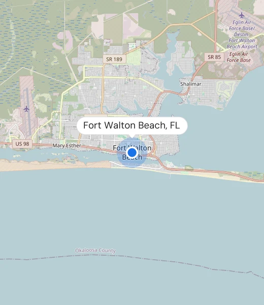 Map of Fort Walton Beach, FL