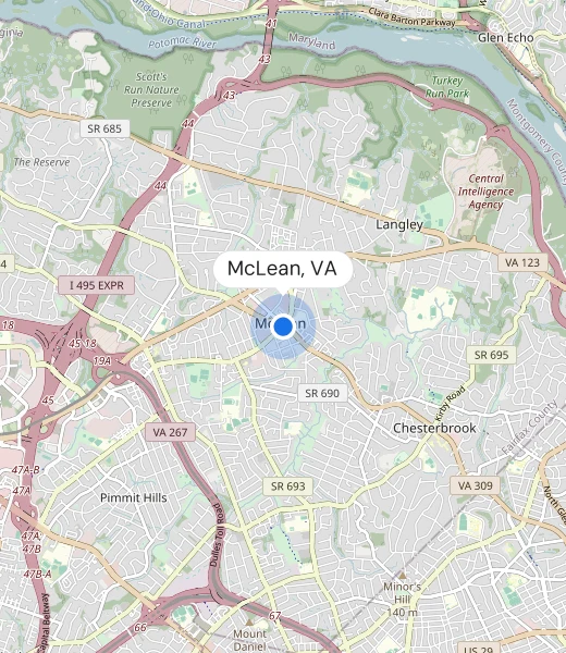 Map of McLean, VA