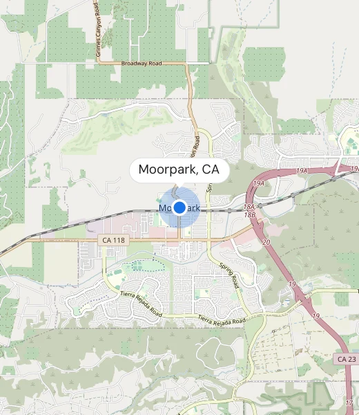 Map of Moorpark, CA