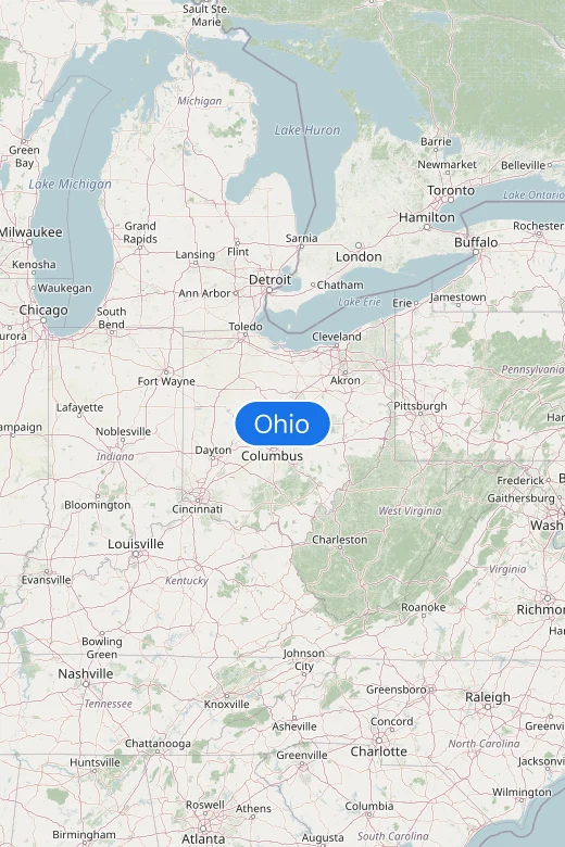 Map of Ohio