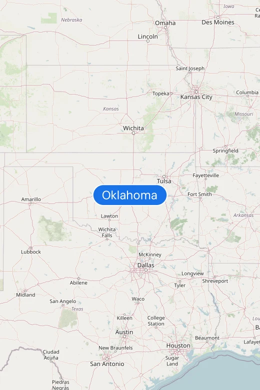 Map of Oklahoma