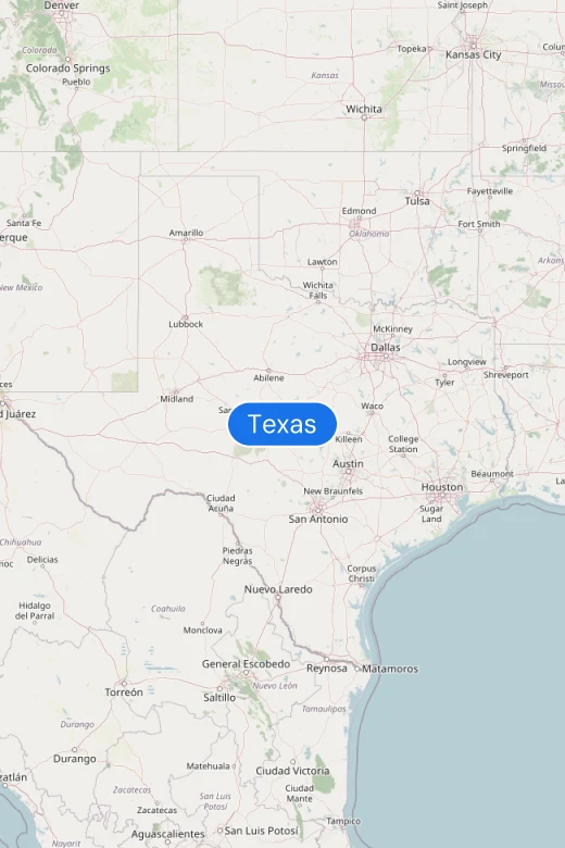 Map of Texas