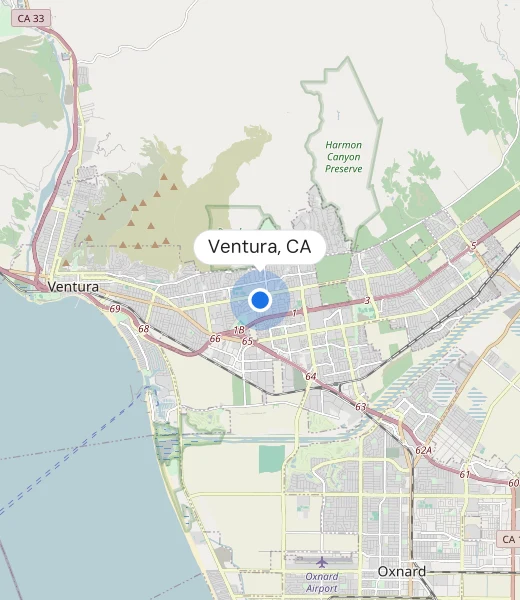 Map of Ventura, CA