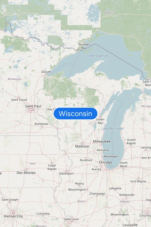 Map of Wisconsin
