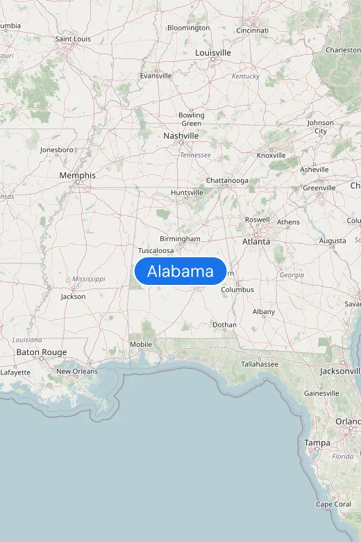 Map of Alabama
