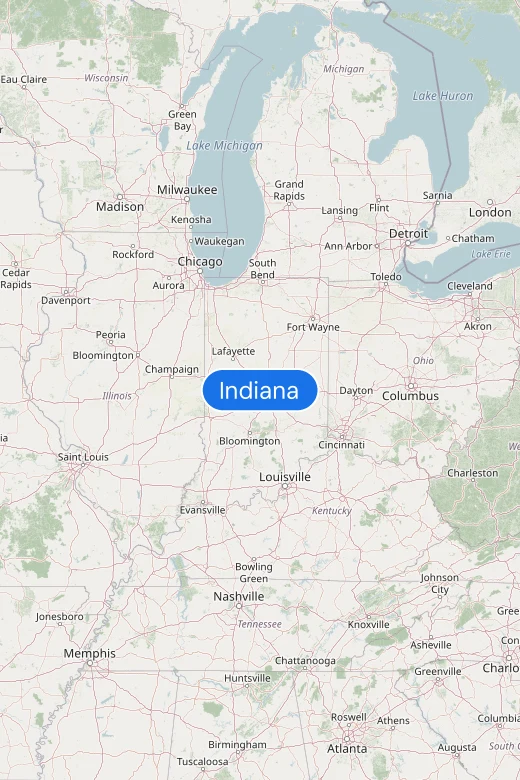 Map of Indiana