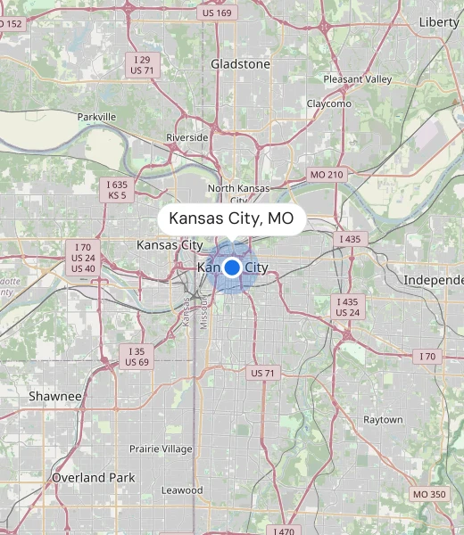 Map of Kansas City, MO
