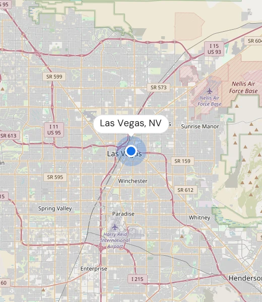 Map of Las Vegas, NV
