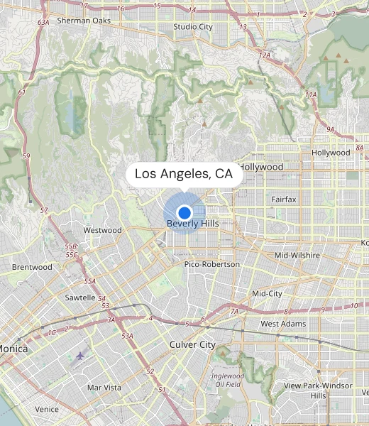 Map of Los Angeles, CA